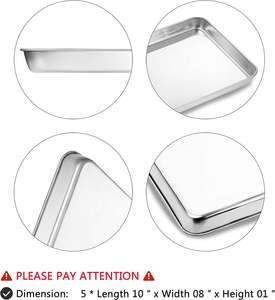 Plateau de cuisson et de service en acier inoxydable 304 du fabricant, plaque de cuisson perforée en métal de qualité alimentaire personnalisée, plateau en aluminium - Product Image 3