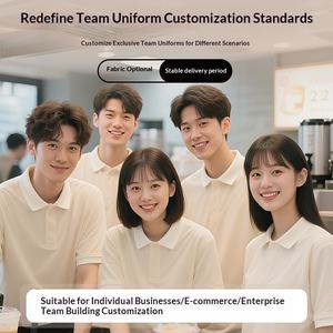 Polo à manches courtes personnalisé avec logo, respirant, anti-humidité, en coton, vêtements de travail pour l'été 2023, publicité pop pour jeunes - Product Image 2