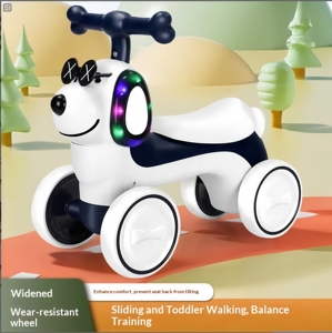 Patinete de Equilibrio de Cuatro Ruedas sin Pedales para Bebés y Niños, Estilo Cachorro, con Música y Luces, Juguete Deslizante de Plástico, Hebei - Product Image 3