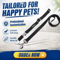 Collier de chien en nylon de mode de luxe, accessoire imperméable pour animaux de compagnie à impression intelligente avec option de logo personnalisé de décoration de ruban
