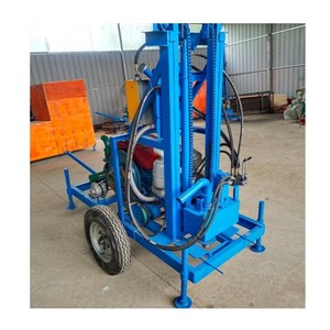 Mining Machinery diesel <b>Powered</b> Wheel Hydraulic Lifting <b>Drill</b> Pipe Pneumatic Water Well Drilling Rig for Sale - Product Image 1