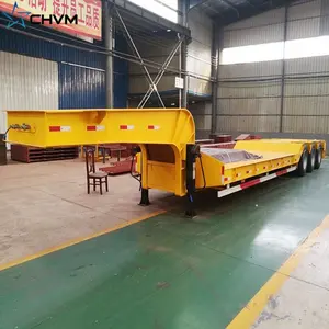 Cổ ngỗng Trailer 2 trục 3 trục 30-60 tấn lowboy thấp giường xe tải Trailer