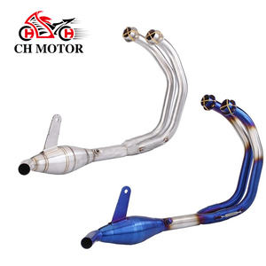 Sistema de Escape Completo para Motocicleta CHMotor para Yamaha YZF R3 R25 <span class=keywords><strong>MT03</strong></span> <span class=keywords><strong>2015</strong></span>-2023, Tubo de Enlace Delantero Medio - Product Image 1