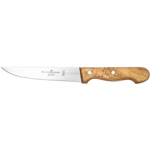 Cuchillo para carne Schwerkrone de 12 cm con mango de madera de olivo, cuchillo para rebanar - Product Image 1