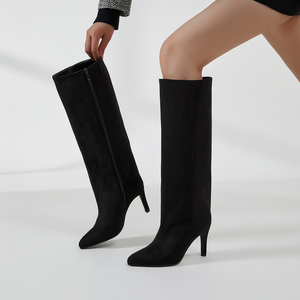 <span class=keywords><strong>Stivali</strong></span> <span class=keywords><strong>Alti</strong></span> da Donna alla Moda con Punta Affusolata e Tacco a Spillo, Suola Durevole in TPU, <span class=keywords><strong>Stivali</strong></span> <span class=keywords><strong>Alti</strong></span> in Pelle Scamosciata PU per Signore - Product Image 1