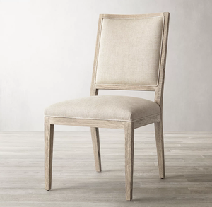 Rhoohill colore personalizzato di lusso moderno lino bianco sedie da pranzo stile americano con schienale alto <span class=keywords><strong>sedia</strong></span> da pranzo per interni in <span class=keywords><strong>legno</strong></span> - Product Image 1