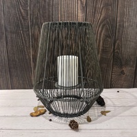 2024 nouveau Portable étanche nordique Articles maison extérieur décor solaire bougie jardin fer rotin lanternes