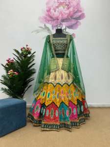 พรีเมี่ยมคุณภาพใหม่ออกแบบพรรคสวมใส่ดูชุดผ้าไหม Taffeta หนักด้วยลําดับเย็บปักถักร้อยหนักทํางานด้วยแขนยาว - Product Image 4