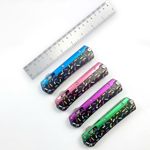 Cuchillo de Camping de Alta Calidad Micro Tech Edición Aluminio, Herramienta EDC de Bolsillo, Acero Inoxidable, Mango de Aluminio OEM - Product Image 5
