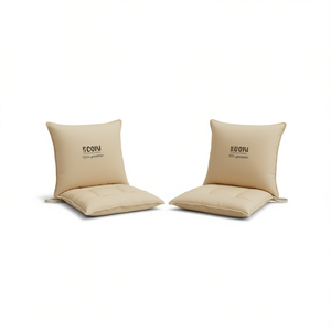 Cojines para Sillas de Exterior, Tela Oxford Beige, Tamaño Pequeño, Resistentes al Agua, Acolchados, Diseño Sólido, para Uso en Todas las Estaciones - Product Image 1