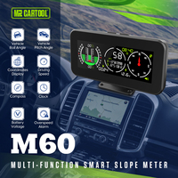 M60 Werks-Autokompass Neigungsmesser Tachometer GPS-Geschwindigkeit Neigungsanzeige Digitaler Neigungsmesser für Auto Offroad Zubehör