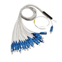 1x16 Mini PLC Fiber Optic Splitter with 13.5dB Insertion Loss & 55dB Return Loss for FTTH (OEM Manufacturing Support)