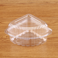 Boîte à gâteau en plastique jetable triangulaire de haute qualité, facile à utiliser, vente chaude
