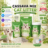 Litière pour chat biodégradable légère et facile à ramasser, avec logo personnalisé disponible, pour les clients des magasins de fournitures pour animaux de compagnie locaux