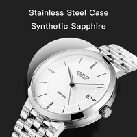 Montre sport automatique mécanique pour homme Caluola ODM/OEM, résistante à l'eau 5 BAR, bracelet en acier inoxydable 20 mm, saphir synthétique 40 mm