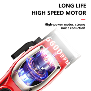Kemei Km-1709 Pura Roja <span class=keywords><strong>Barber</strong></span>ía Hombres Cortapelos Profesionales Cuchilla de Acero Inoxidable Ajustable Cortadora de Pelo de Alta Velocidad 6600RPM CE - Product Image 5