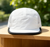 Casquette 5 panneaux personnalisée avec logo, séchage rapide, en nylon imperméable et maille, idéale pour la course, le ski, la pêche et les sports d'équipe en extérieur