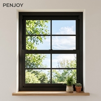 Ventana Corredera Vertical Moderna PENJOY, Insonorizada, de Vidrio Templado, con Diseño de Rejillas Flexibles para Uso Exterior
