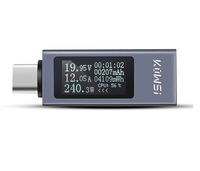 Admite medidor de voltaje CC PD de alta corriente 12A, medidor de potencia USB, detector de carga de teléfono móvil tipo C
