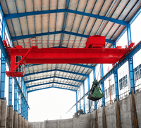 Grue à pelle de 63 tonnes à double poutre pour la récupération de ferraille en usine sidérurgique