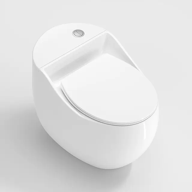 Wholesale Price Sanitary Ware Ceramic White Color S-trap 300mm One Piece Toilet Bowl With Soft Seat Cover Commode