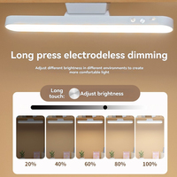 Plafonnier LED magnétique rechargeable, luminosité réglable, lampe de dortoir pour l'étude, la chambre à coucher, le bureau à domicile