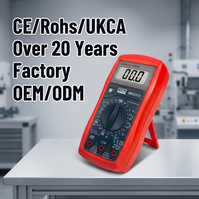 Manual Range Electrical Instruments 600V Digital Multimeter Price Low Multimetro Digitale MS8221D