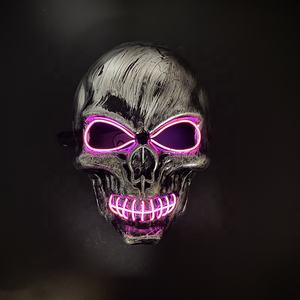 Gros Crâne Masque Complet Halloween Cosplay <span class=keywords><strong>Horreur</strong></span> Lumineux LED Masque 10 Unique Couleur <span class=keywords><strong>Thriller</strong></span> pour Choix Fête Lueur Masque - Product Image 5