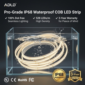 Bande lumineuse LED COB de haute qualité 528 LED/m 24V IP68 étanche sans points, flexible pour éclairage extérieur - Product Image 6
