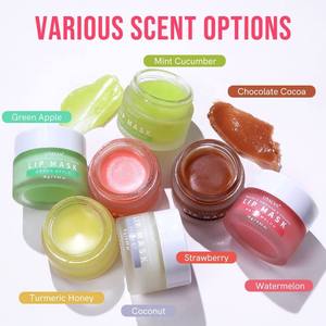 Mascarilla Labial 15g Nutritiva Hidratante Reparadora para <span class=keywords><strong>Labios</strong></span> Secos y Agrietados Tratamiento Nocturno 7 Aromas Menta Fresa <span class=keywords><strong>Coco</strong></span> Vegano OEM - Product Image 6