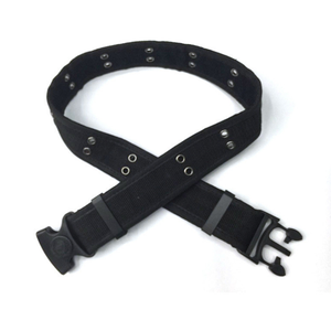 Ceinture Tactique Noire en Tissu de 4 Pouces avec Sangles de Fixation, Double Couture et Boucle à Libération Rapide Latérale Bidirectionnelle - Product Image 2