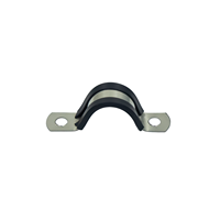 Collier de serrage en acier inoxydable 304 avec revêtement en caoutchouc, attache de tuyau en U pour tuyau PVC, fixation de câble de tube métallique