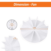 Kit de remplacement de moteur de ventilateur d'extraction universel pour salle de bain, compatible avec les modèles Nu-Tone, monophasé 120V 50CFM