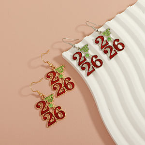 Modeoorhangers Nieuwste Mode <span class=keywords><strong>2026</strong></span> Digitale Fijne Hangende Oorbellen Modieuze Persoonlijkheid Stijl Nieuwjaarsfeest Cadeau Oorbellen - Product Image 6