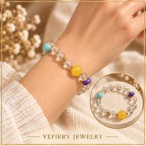 Women's Geometric <b>Beaded</b> Gemstone <b>Bracelet</b> with Turquoise Accents for Party Occasions - Product Image 2