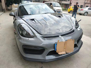 Kit de Carrocería de Fibra de Carbono Estilo GT4 en Estado Nuevo para Porsche 981, Capó - Product Image 4