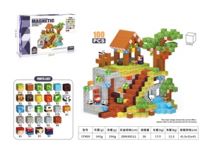 Set di 100 Pezzi di Blocchi Magnetici Educativi da 2,5 CM, Gioco di Costruzione del Mondo, Cubi Rompicapo - Product Image 3