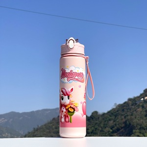 Offre Spéciale d'été 790ml New Cute Cartoon Unicorn Patterned Plastic Water Bottle with Strap Household Kids Drink Mug Tumbler Cups - Product Image 3