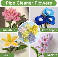 400 pièces de fleurs artificielles en gypse à double tête, mat, type fleur de malt, avec étamines et pistils de 3 mm, pour roses et pivoines, en matériau sûr, fournitures d'artisanat DIY