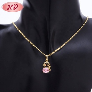 Conjunto de Joyería con Colgante de Mono Adorable Chapado en Oro de 18K, Collar con Circonita Cúbica Rosa y Pendientes de Aro Colgantes, Diseño de Animal de Dibujos Animados, Moda para Bodas - Product Image 5