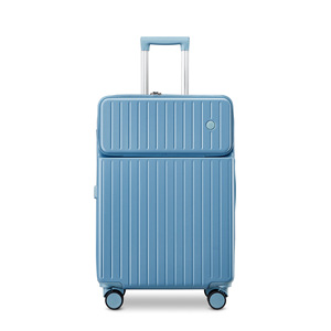 Nouvelle <span class=keywords><strong>valise</strong></span> à ouverture frontale avec logo personnalisable <span class=keywords><strong>Valise</strong></span> à roulettes ABS + PC <span class=keywords><strong>Valise</strong></span> de voyage multifonctionnelle <span class=keywords><strong>Valise</strong></span> d'affaires - Product Image 5