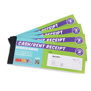 Carnet <span class=keywords><strong>de</strong></span> reçus personnalisé pour petites entreprises, 2 feuillets, en papier couché autocopiant, avec pochette et impression par transfert - Product Image 2