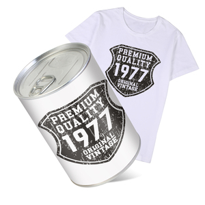 Tin Can Package Oversized Tshirt Custom Washed Vintage T Shirt Souvenirs for Corporate Events