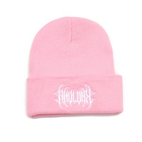 Bonnet d'hiver personnalisé avec broderie, prix d'usine, couleurs noir, blanc, rose, accessoire de tête élégant, bonnets unisexes pour adultes