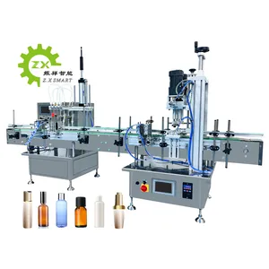 Automatic Table Top Perfume Small Bottle Filling Machine Cosmetic Skin Cream Liquid Filling Capping And Labeling Machine