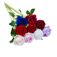 L6-2 Fabrik Günstigster Niedrigster Preis Floral Bulk Velvet Rot Weiß Rosa Seide Rose Künstliche Rose Blumen Für Hochzeits dekor