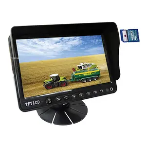 7Inch Wide Screen LED Car Monitor For Bus Truck Coach Bulldozer Tractor Seeder Pile Driver Pallet Carrier Watering Cart