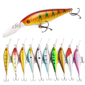 Señuelo de Pesca Hessen Realista de 10.5g y 11.5cm, Jerkbait de ABS para Agua Media, Pesca en Océano/Río/Lago, Salmón, Caballa, Carpa, Zander, Flotante - Product Image 1