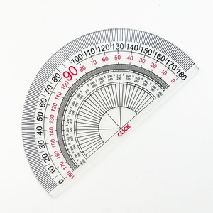 Venta Directa de Fábrica, Transportador Semicircular Transparente y Duradero de 0-180 Grados para Estudiantes - Product Image 4