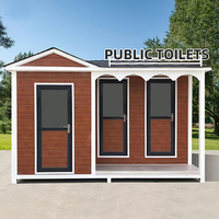 Toilettes portables modernes pour zones scéniques, extérieur, municipal, écologiques, chantier de construction, école, en panneaux sandwich plastiques
